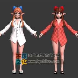 精靈 蝴蝶結(jié) 睡衣美少女模型