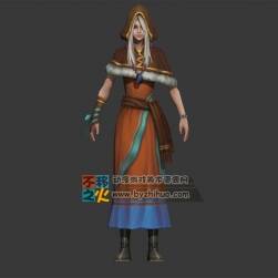 白發(fā) 美女 少女 村民 模型