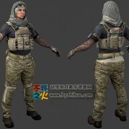 次時代中東女兵女戰(zhàn)士模型
