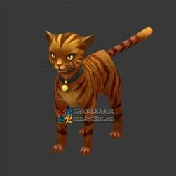 黃色的花紋貓Max模型