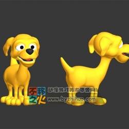 A yellow dog 可愛(ài)的小黃狗 3DS模型