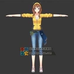 牛仔褲 美少女 衛(wèi)衣 模型