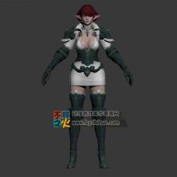 紅發(fā) 美女 精靈戰(zhàn)士模型