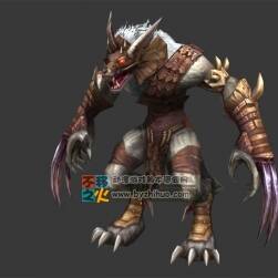 妖獸 利爪 白狼人模型