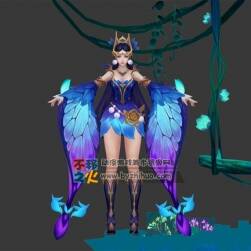 王者榮耀 貂蟬 蝴蝶夢 3D模型