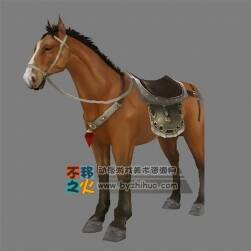 棕色的馬 OBJ模型