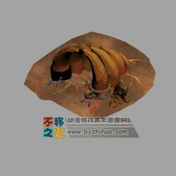 石階 地下入口模型