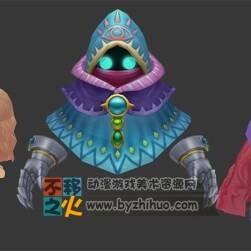 韓國(guó)Q版角色 幽靈法師 小女孩 舞姬模型