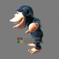 Chimp 卡通大嘴黑猩猩模型