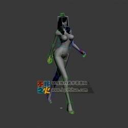 白模 性感 美女 走路 模型