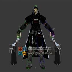 槍炮 槍手 死神 面具 風(fēng)衣 模型