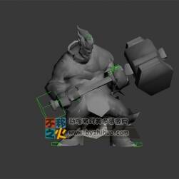 戰(zhàn)士 巨人 錘子 白模 模型