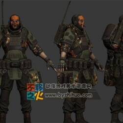 次世代戰(zhàn)士通訊士兵模型