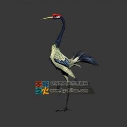 紅頂仙鶴 Max模型