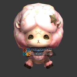 粉色 小綿羊模型