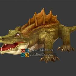 面善的鱷魚 Max模型