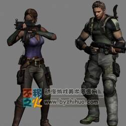 戰(zhàn)士 槍手 男女 主角 模型