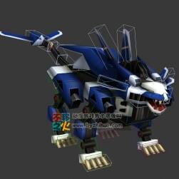 偏卡通風(fēng)格機(jī)械豹 帶綁定低模