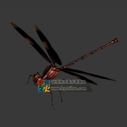 蜻蜓 Max模型 四邊面