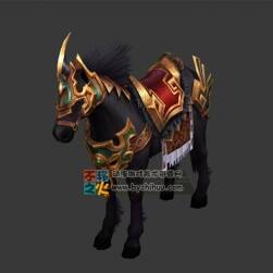 金甲黑馬坐騎 Max模型