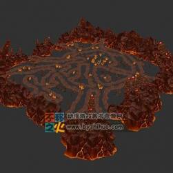 火焰山 場景模型