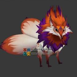 三尾狐貍 Max模型