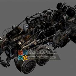 一輛次世代戰(zhàn)車越野車模型