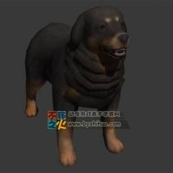 一只小黑狗模型