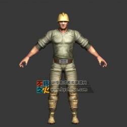 壯漢 民工 建筑工人模型