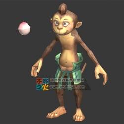 小猴子和桃 Max模型