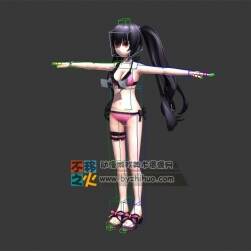 黑發(fā) 雙馬尾 美少女 泳裝 比基尼 模型