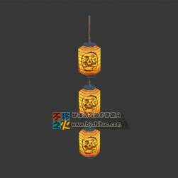 龍圖樣的燈籠模型