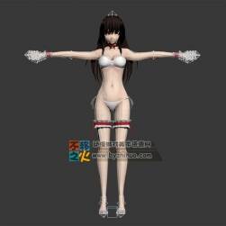 黑長(zhǎng)發(fā) 美女 泳裝 模型