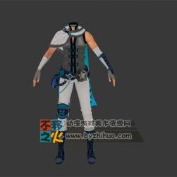 三個(gè)男體的帶披肩時(shí)裝模型