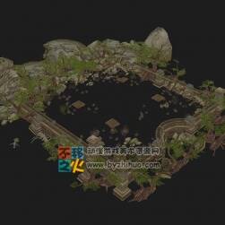 墓地 手游場景模型