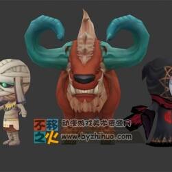 韓國Q版角色 牛 木乃伊 巫師模型