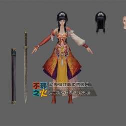 古裝 美少女 女俠 模型