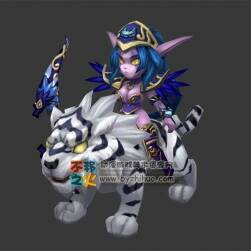 精靈 戰(zhàn)士 白老虎 女弓手模型