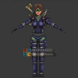 短發(fā) 緊身衣 女 戰(zhàn)士 模型