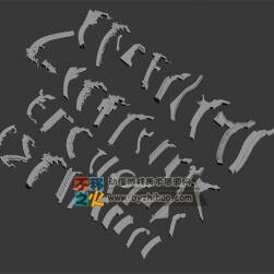 各種形狀的屋檐模型