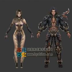 鎧甲 男女 戰(zhàn)士 模型