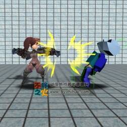 女拳師 可愛 戰(zhàn)斗 攻擊 模型