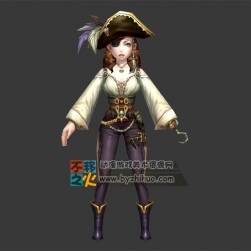 美女 海盜 海賊 船長 模型