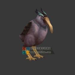 雙腿長(zhǎng)嘴鳥(niǎo) MAX模型 四邊面