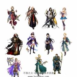 2D游戲素材 魔幻類角色圖集素材 13P
