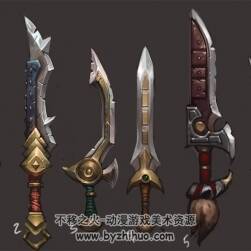 游戲武器手繪紋理貼圖視頻教程