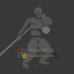 醉棍  武術(shù) 方塊人 模型