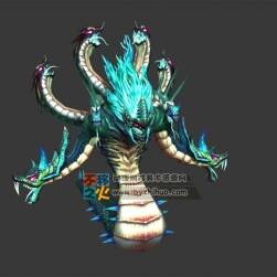 日本 妖怪 妖獸 八岐大蛇模型