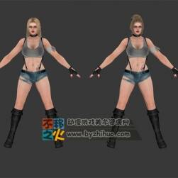 金發(fā) 外國(guó) 性感 美女 御姐 短褲 模型