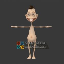 卡通 Q版 小男孩T-pose模型